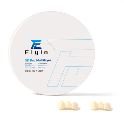 Dental 3D Pro Multilayer Zirconia Cad Cam Blocks For Zirconia Machinery 5 Years Class II MFDS